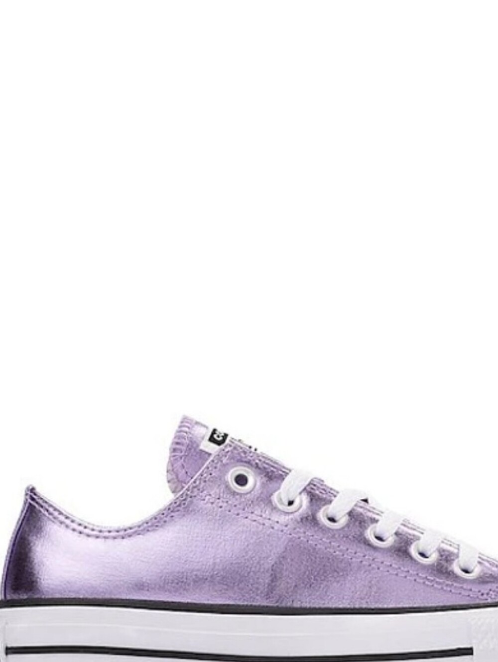 Converse Chuck A14876C Low Top Metallic Purple Black White Sneaker NEW